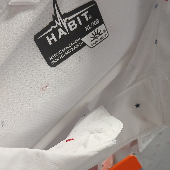 Habit White Dress Shirt with Red Accents - Picture 11 of 12